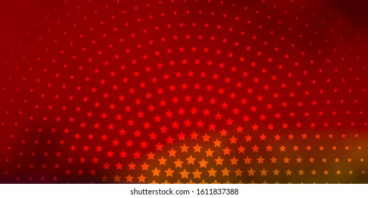 Dark Blue, Yellow vector background with small and big stars. Blur decorative design in simple style with stars. Theme for cell phones.
