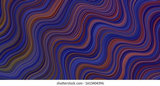 Dark Blue, Yellow vector background with lines. Colorful illustration, which consists of curves. Design for your business promotion.