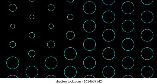 Dark Blue, Yellow vector background with bubbles. Modern abstract illustration with colorful circle shapes. Design for posters, banners.