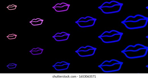 Dark Blue, Yellow vector background with woman symbols. Colorful feminism symbols with a gradient in modern style. Background for International Women’s Day.