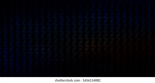 Dark Blue, Yellow vector background with occult symbols. Illustration with magical signs of spiritual power. Simple design for occult depiction.