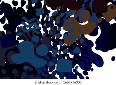 Azul oscuro, fondo vectorial amarillo con formas abstractas. Diseño decorativo en estilo abstracto con formas aleatorias. Mejor diseño inteligente para su negocio.