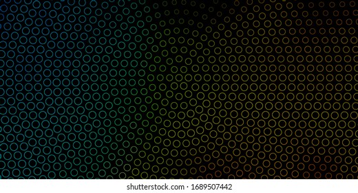 Dark Blue, Yellow vector background with spots. Abstract decorative design in gradient style with bubbles. Design for your commercials.