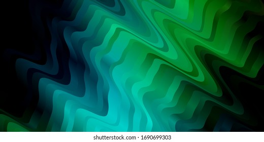 Dark Blue, Yellow vector background with wry lines. Colorful illustration, which consists of curves. Pattern for websites, landing pages.