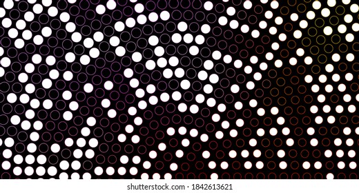Azul oscuro, fondo vectorial amarillo con puntos. Ilustración abstracta brillante con gotas coloridas. Patrón para anuncios comerciales.