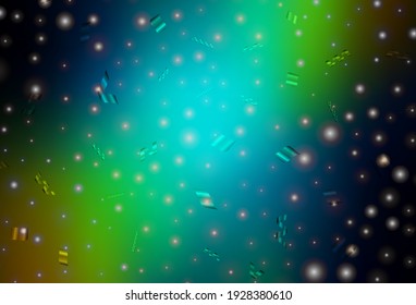 Azul oscuro, fondo vectorial amarillo en estilo navideño. Ilustración de gradiente simple con atributos de Navidad. Mejor diseño para un afiche de la universidad, pancarta.