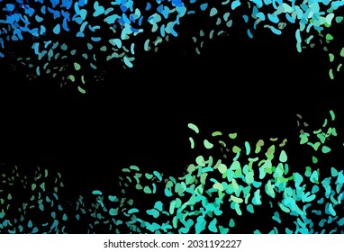 Azul oscuro, fondo vectorial amarillo con formas abstractas. Coloridas formas caóticas con gradiente de estilo moderno. Diseño sencillo para su sitio web.
