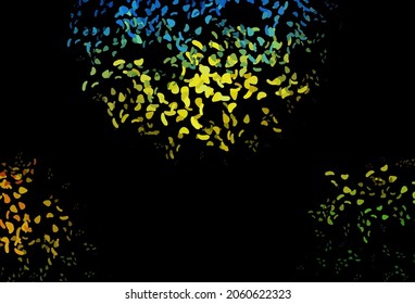 Azul oscuro, fondo vectorial amarillo con formas abstractas. Ilustración simple y colorida con formas abstractas de gradiente. Diseño elegante para tapices.