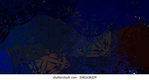 Azul oscuro, fondo vectorial amarillo con formas poligonales. Magnífica ilustración abstracta con formas triangulares, formas. Iniciar diseño para el insperarión.