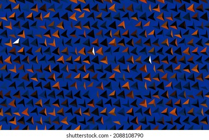 Azul oscuro, fondo vectorial amarillo con estilo poligonal. Triángulos sobre fondo abstracto con gradiente colorido. Plantilla moderna para la página de inicio.