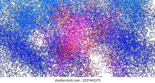 Dark blue, yellow vector background with curves. Colorful geometric sample with gradient curves.  Pattern for websites, landing pages.