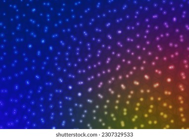 Dark Blue, Yellow vector background with spots. Glitter abstract illustration with blurred drops of rain. Pattern for futuristic ad, booklets.