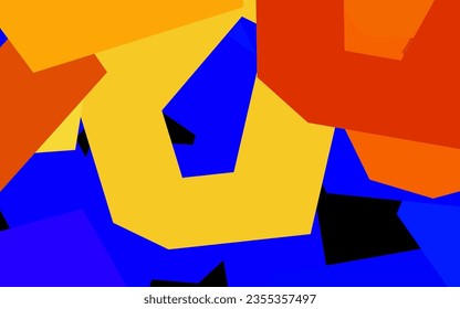 Dark Blue, Yellow vector background with hexagons. Design in abstract style with hexagons. Pattern for texture of wallpapers.