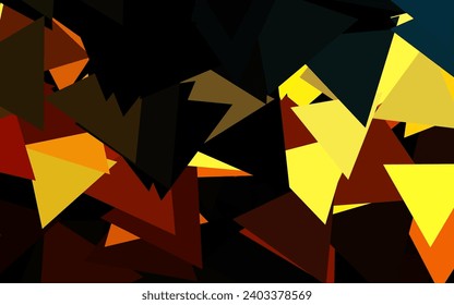 Dark Blue, Yellow vector background with polygonal style. Abstract gradient illustration with triangles. Modern design for your business card.