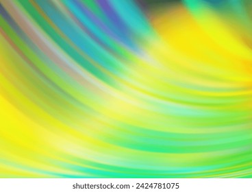 Dark Blue, Yellow vector background with bent ribbons. Geometric illustration in marble style with gradient.  Marble style for your business design.
