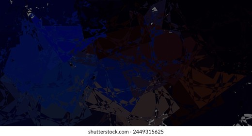Azul oscuro, fondo de Vector amarillo con triángulos. Ilustración con Formas abstractas coloridas del triángulo. Empieza a diseñar para inspirarte.