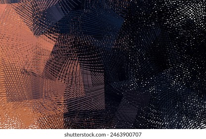 Azul oscuro, fondo de Vector amarillo con líneas curvas. Ilustración colorida en estilo abstracto con degradado. El mejor diseño para tu negocio.