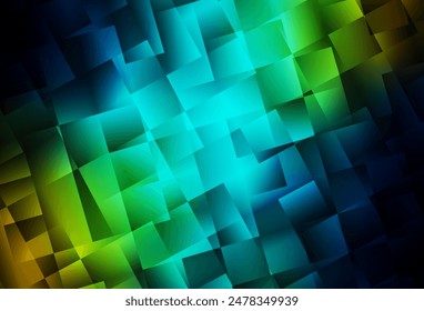 Dark Blue, Yellow vector background with rectangles. Glitter abstract illustration with rectangular shapes. Modern template for your landing page.