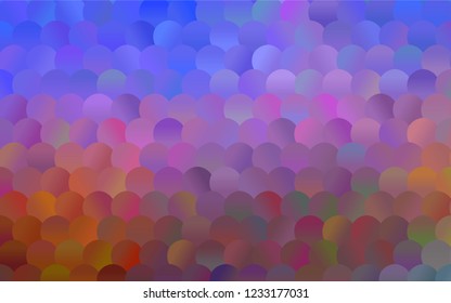 Dark Blue, Yellow vector banner with circles, spheres. Abstract spots. Background of Art bubbles in halftone style with colored gradient.