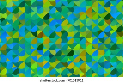 Dark Blue, Yellow vector banner with circles, spheres. Abstract spots. Background of Art bubbles in halftone style with colored gradient.