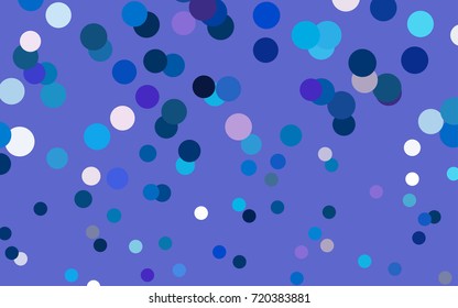 Dark Blue, Yellow vector banner with circles, spheres. Abstract spots. Background of Art bubbles in halftone style with colored gradient.