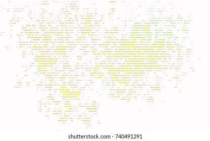 Dark Blue, Yellow vector banner with circles, spheres. Abstract spots. Background of Art bubbles in halftone style with colored gradient.
