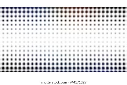 Dark Blue, Yellow vector banner set of circles, spheres. Donuts Background. Creative Design Templates. Technology halftone illustration.