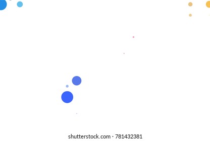 Dark Blue, Yellow vector banner with circles, spheres. Abstract spots. Background of Art bubbles in halftone style with colored gradient.