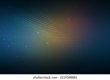 Dark Blue, Yellow vector Beautiful colored illustration with blurred circles in nature style. Glitter abstract illustration with blurred drops of rain. Smart design for business ads.