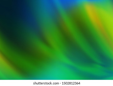 Dark Blue, Yellow vector blur pattern. A vague abstract illustration with gradient. The template can be used for your brand book.
