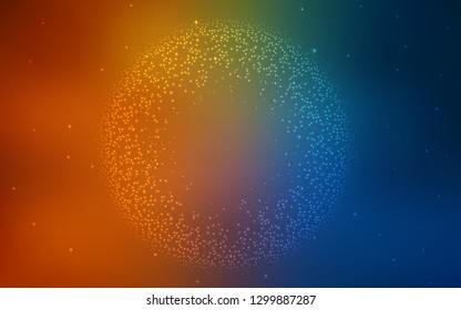 Dark Blue, Yellow vector blurred background. A completely new colored illustration in blur style. New way of your design.