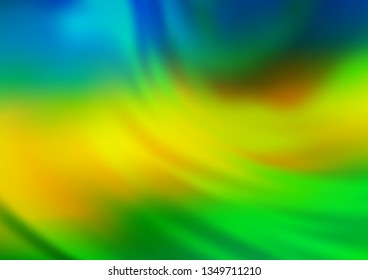 Dark Blue, Yellow vector blurred shine abstract template. A completely new color illustration in a bokeh style. The template for backgrounds of cell phones.