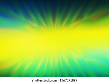 Dark Blue, Yellow vector blurred shine abstract template. Glitter abstract illustration with an elegant design. The template can be used for your brand book.