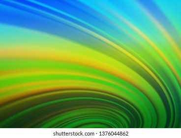 Dark Blue, Yellow vector blurred shine abstract background. A vague abstract illustration with gradient. A completely new template for your design.