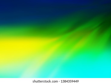 Dark Blue, Yellow vector blurred background. Colorful illustration in abstract style with gradient. The elegant pattern for brand book.