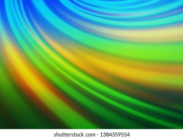 Dark Blue, Yellow vector blurred bright pattern. Modern geometrical abstract illustration with gradient. The best blurred design for your business.