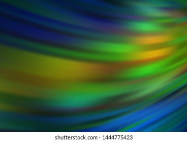 Dark Blue, Yellow vector blurred and colored template. Glitter abstract illustration with an elegant design. A completely new template for your design.