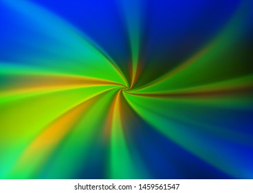 Dark Blue, Yellow vector blurred background. A vague abstract illustration with gradient. Brand new design for your business.