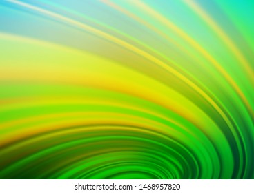 Dark Blue, Yellow vector blurred shine abstract curved pattern. Glitter abstract illustration with an elegant design. The elegant pattern for brand book.