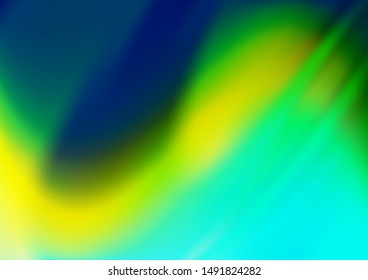 Dark Blue, Yellow vector blurred shine abstract template. Shining colorful illustration in a Brand new style. The template can be used for your brand book.