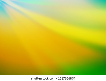 Dark Blue, Yellow vector blurred bright pattern. Modern geometrical abstract illustration with gradient. Brand new style for your business design.