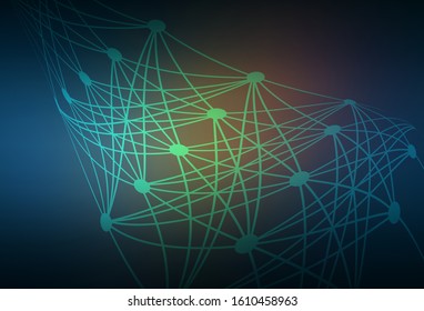Dark Blue, Yellow vector blurred template. Abstract colorful illustration with gradient. New way of your design.