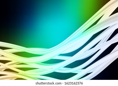 Dark Blue, Yellow vector blurred bright pattern. Creative illustration in halftone style with gradient. The best blurred design for your business.
