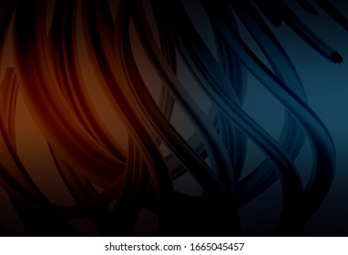 Dunkelblau, gelbe Vektorillustration, unscharfer Hintergrund. Kreative Illustration im Stil der Halbfone mit Farbverlauf. Hintergrund für ein Handy.