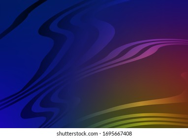 Azul oscuro, vector amarillo borroso brillo fondo abstracto. Nueva ilustración de color en estilo borroso con degradado. Nuevo diseño de estilo para su libro de marca.