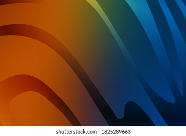Azul oscuro, vector amarillo borrosa patrón brillante. Ilustración colorida en estilo abstracto con gradiente. Nueva forma de tu diseño.
