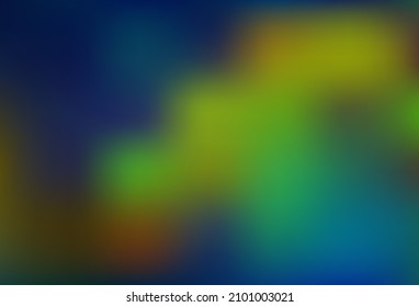 Azul oscuro, amarillo vectorial borroso brillante plantilla abstracta. Una elegante ilustración brillante con gradiente. Textura inteligente para tu diseño.