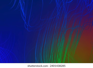 Azul oscuro, Rectorial amarillo borroso y coloreado. Ilustración creativa en estilo de semitono con gradiente. Nuevo diseño para su negocio.