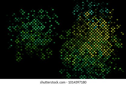 Dark Blue, Yellow vector blurry rectangular background. Geometric background in square style with gradient. The pattern can be used for brand-new background.