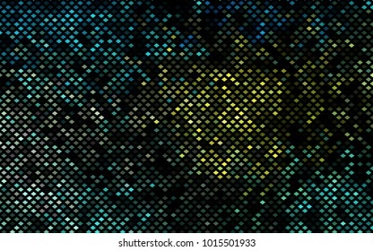 Dark Blue, Yellow vector blurry rectangular background. Geometric background in square style with gradient. The pattern can be used for brand-new background.